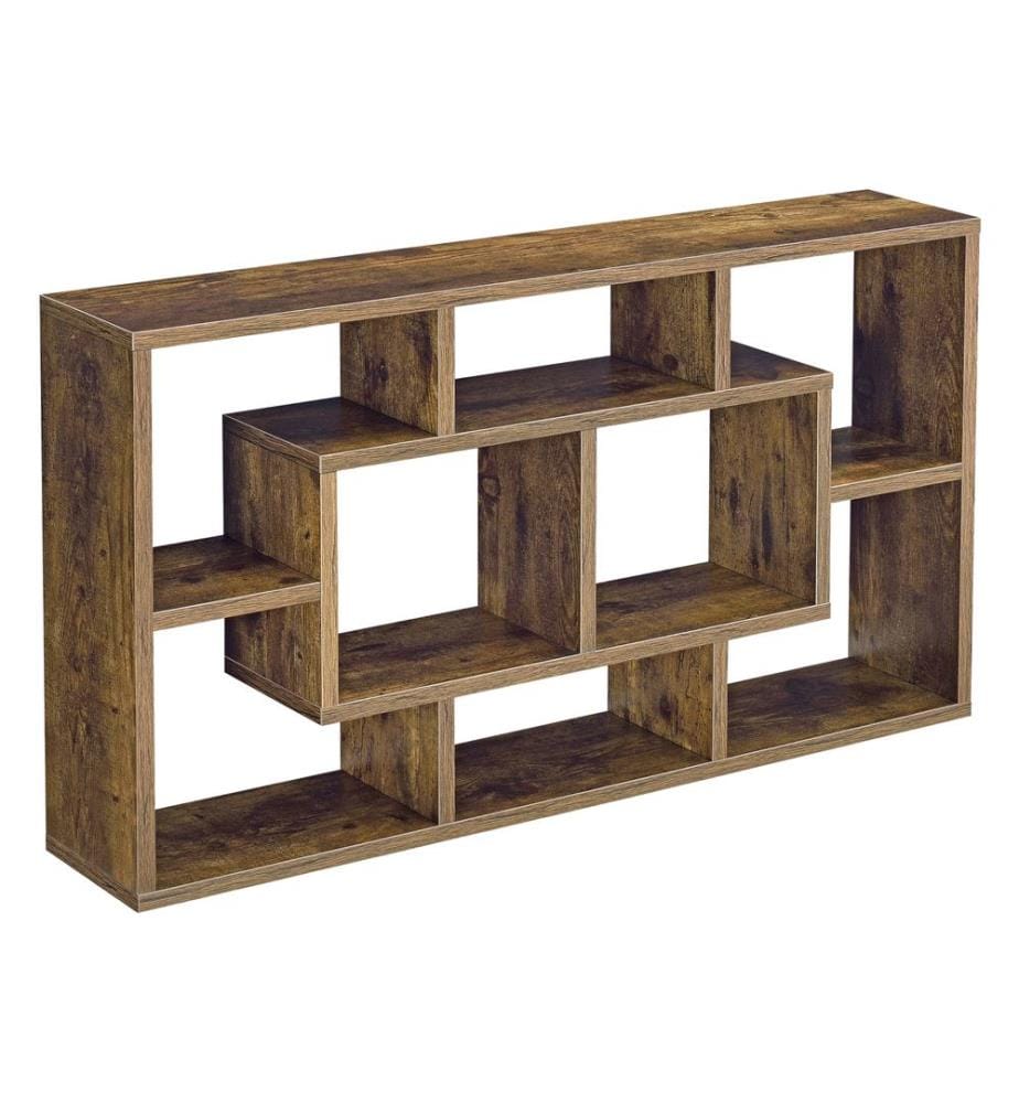 Étagère murale Saputit 85 x 16 x 48 cm, bois foncé