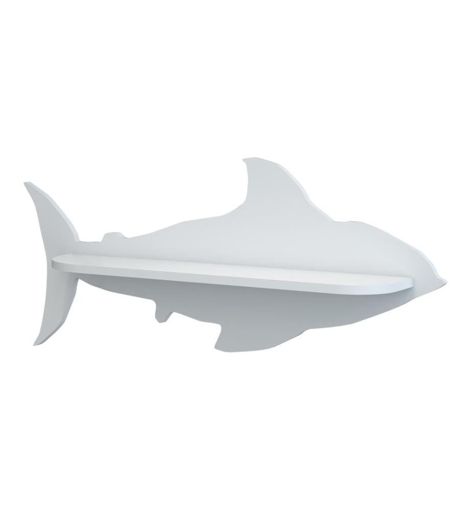 Étagère murale Skanderborg 20 x 49 x 10 cm en forme de requin