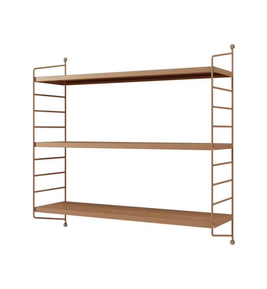 Étagère murale modulaire Strängnäs, marron clair mat