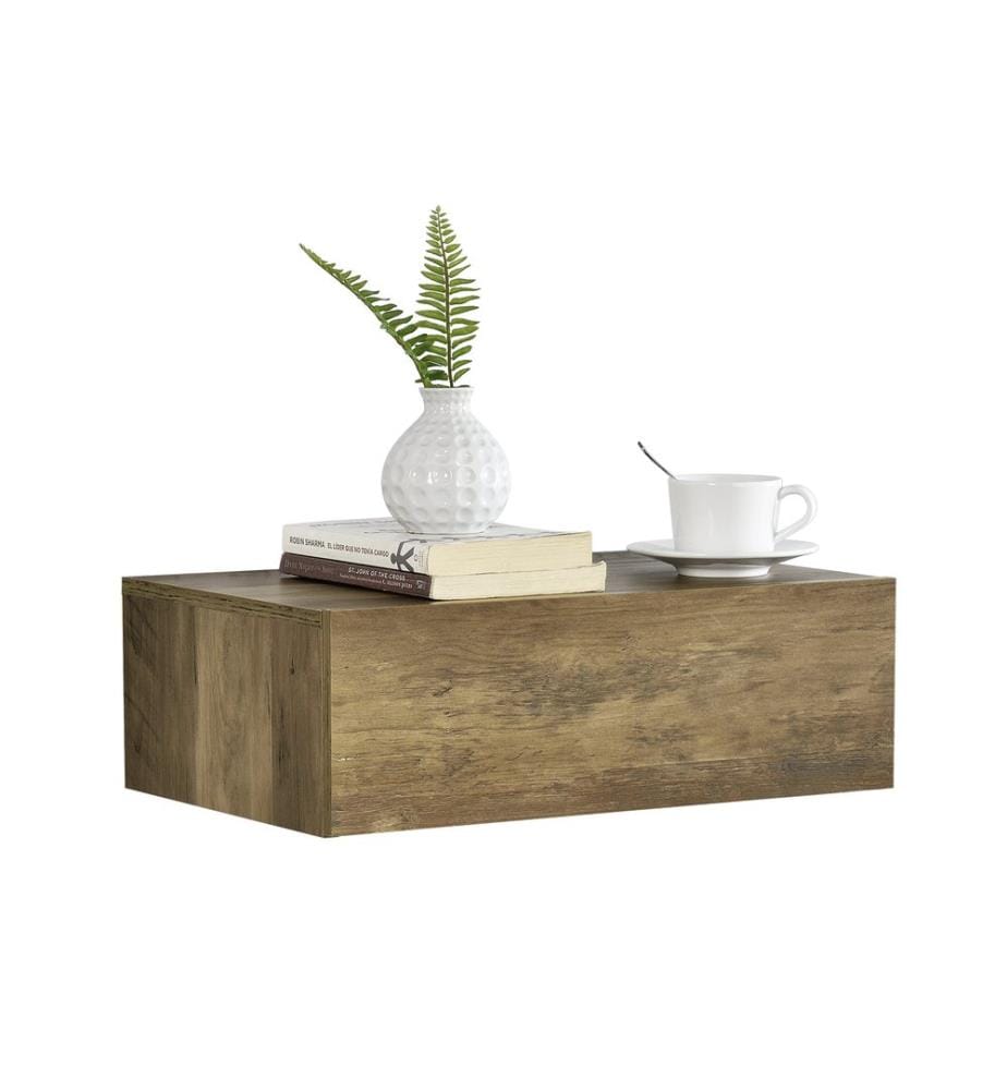 Table de chevet Oslo 46 x 30 x 15 cm avec tiroir, couleur bois