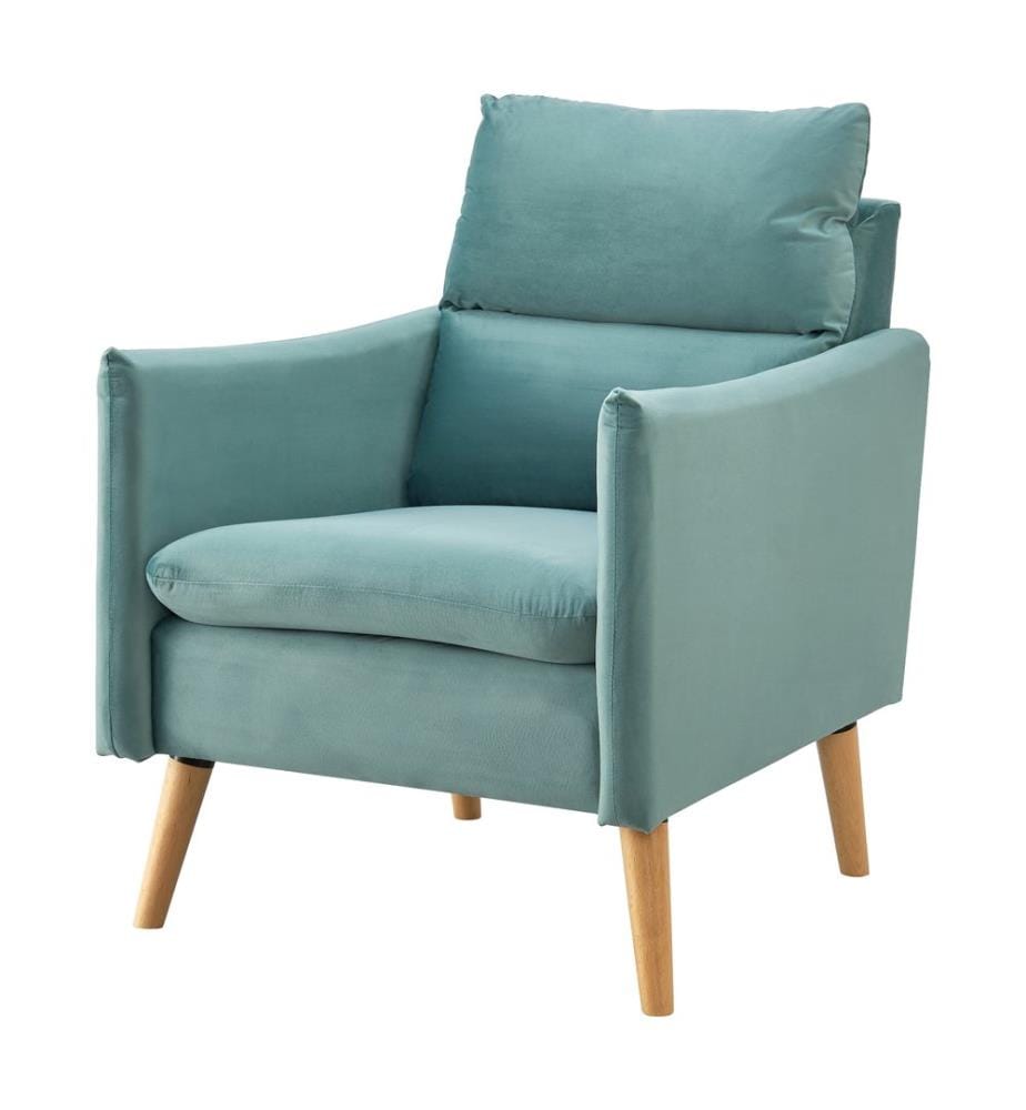 Fauteuil rembourré Eitting vert seladon