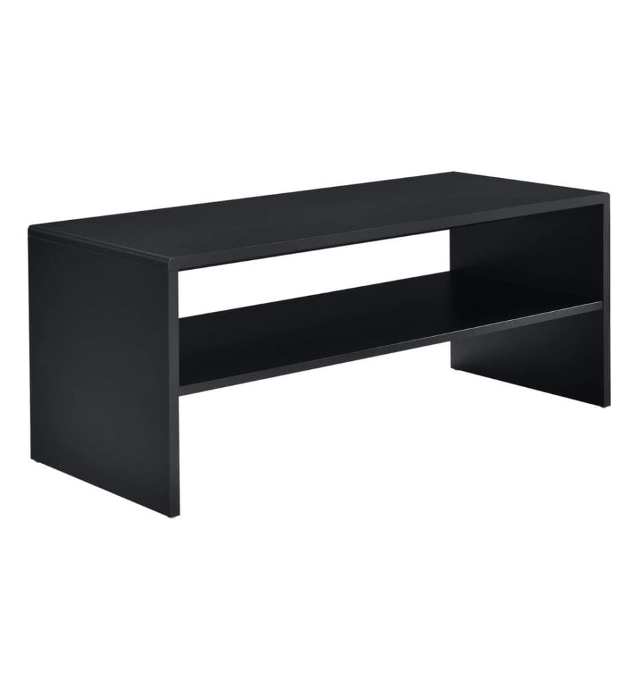 Table basse Trier 100 x 40 x 40 cm avec tablette, noir