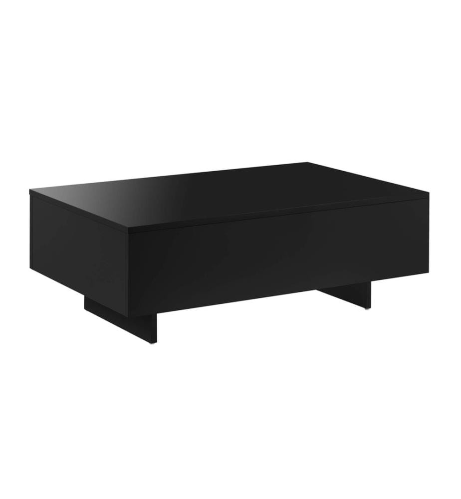 Table basse Vänersborg 85 x 55 x 31 cm, noir brillant