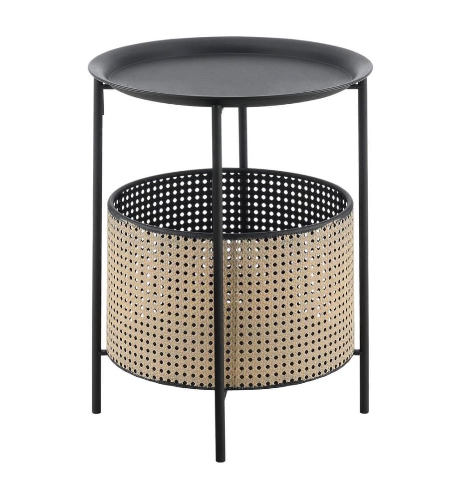 Table d'appoint Beaumont 50 x 40 cm, noir et sable