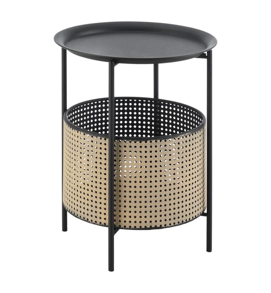 Table d'appoint Beaumont 45 x 35 cm, noir et sable
