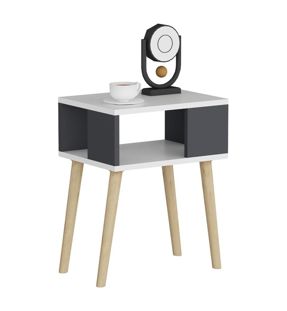 Meuble d'appoint Lekeberg 60 x 45 x 35 cm, blanc anthracite