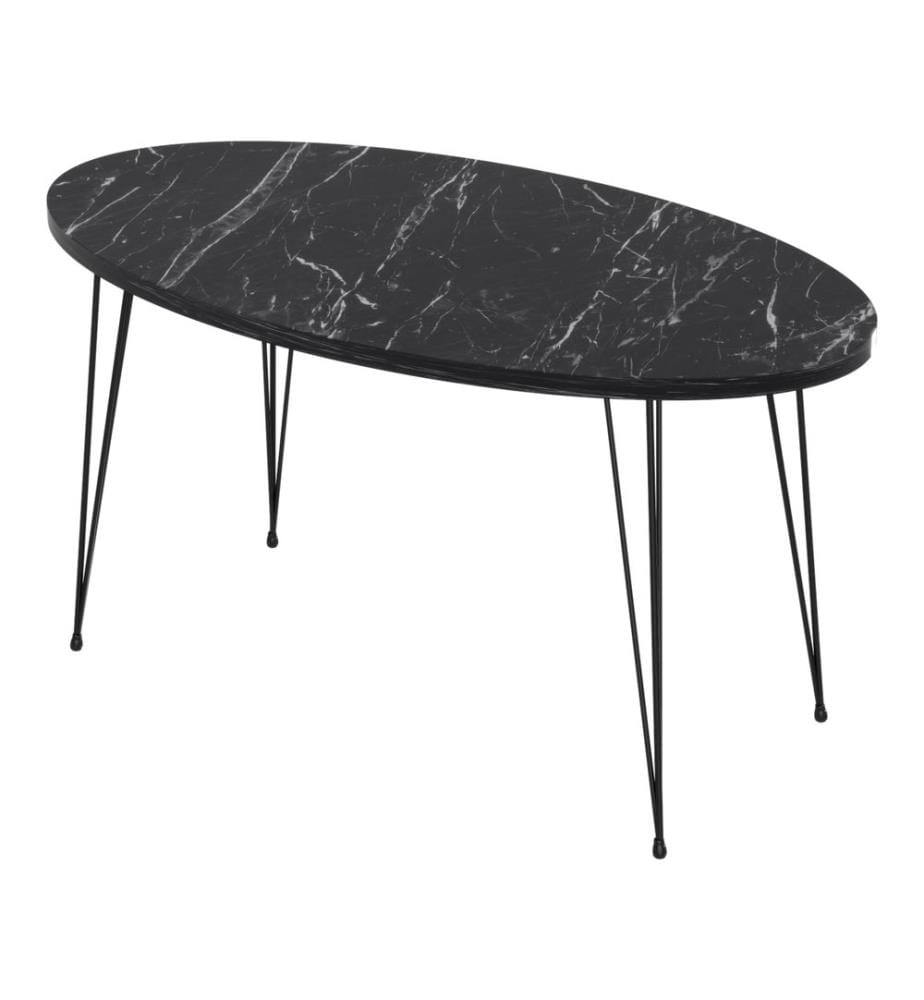 Table basse Skævinge 43 x 90 x 50 cm, noir marbré