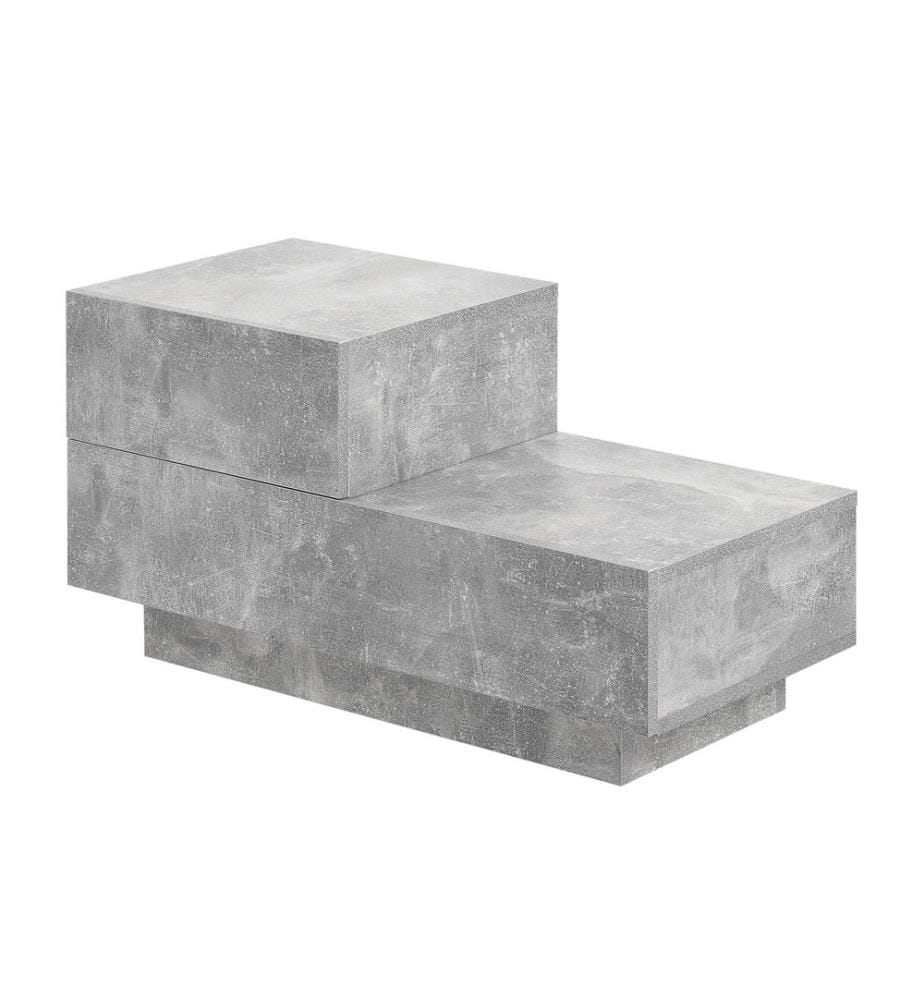 Table de chevet Sebokeng 38 x 70 x 35 cm avec tiroir, aspect béton