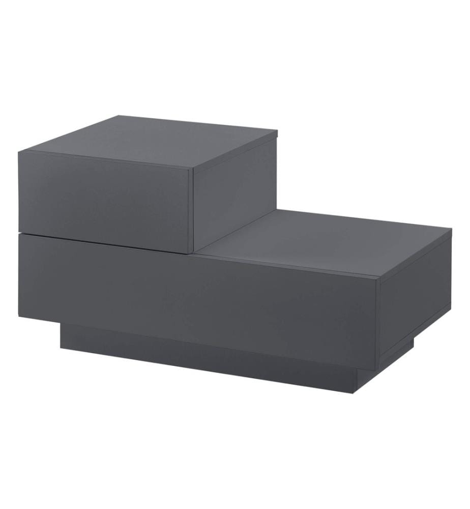 Table de chevet Sebokeng 38 x 70 x 35 cm avec tiroir, gris foncé