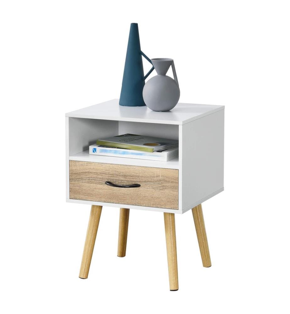 Table de chevet Gävle 57 x 42 x 40, chêne blanc