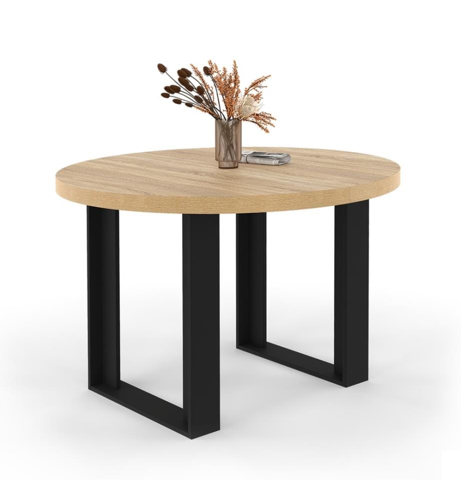 Table à manger ronde extensible Brixton Ø110-150cm