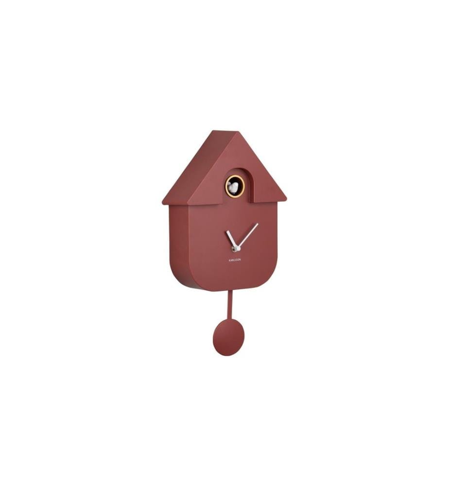 KARLSSON - Horloge murale Coucou Rouge foncé