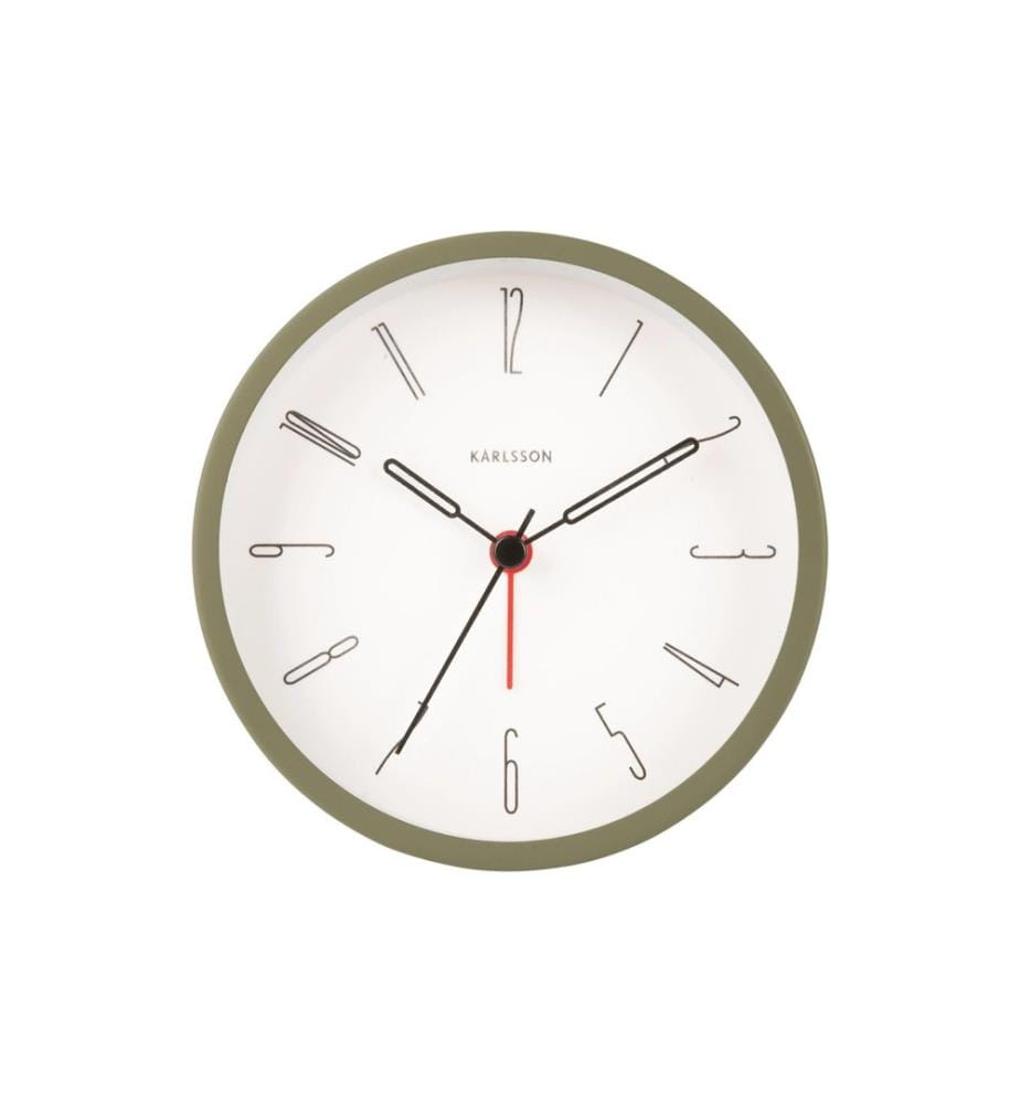 KARLSSON - Réveil classique Belle Numbers 11 cm, Vert