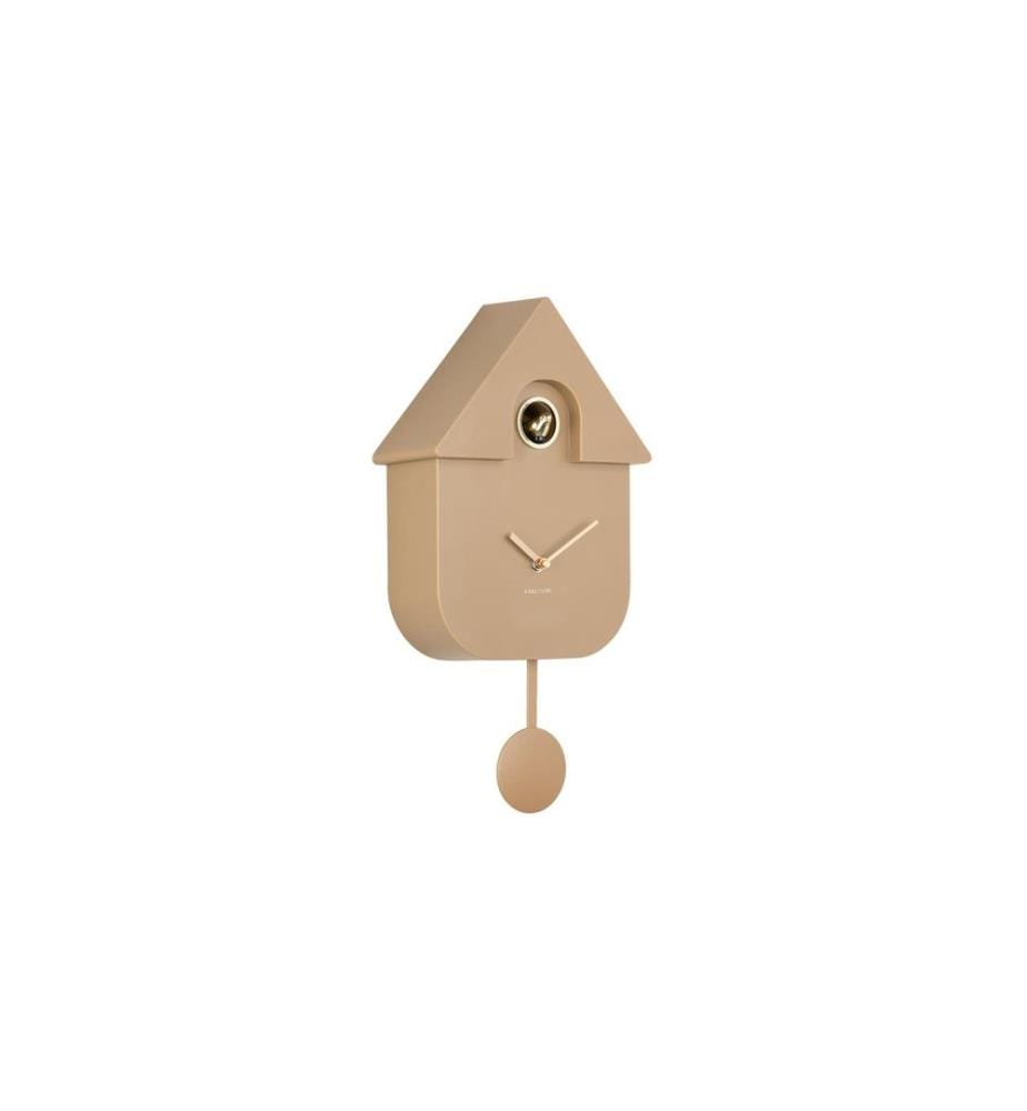 KARLSSON - Horloge murale Modern Cuckoo Oro Mocha Brown
