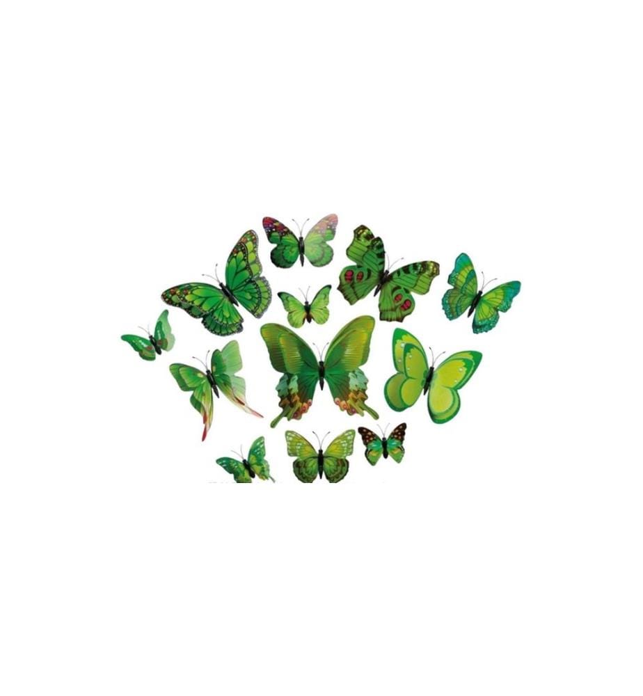 DEKOMAT AG - Cintre Papillons 12 pièces, Vert