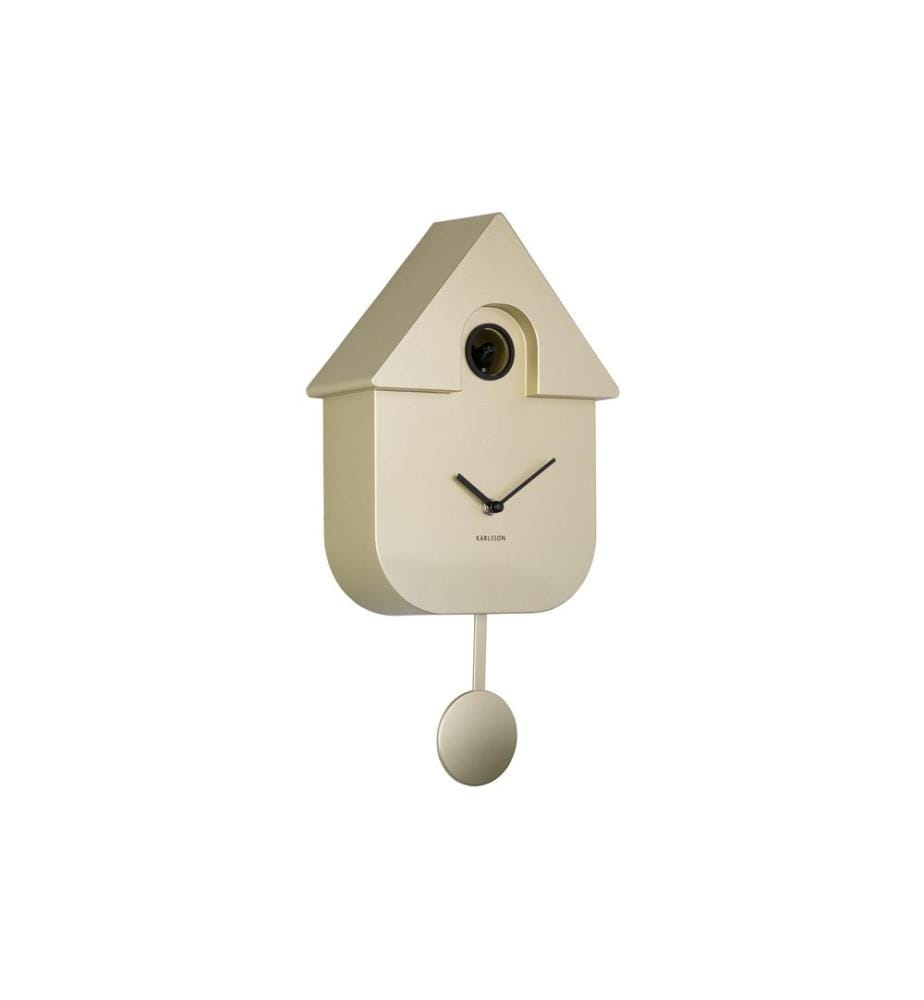 KARLSSON - Horloge murale Modern Cuckoo Metallic Gold