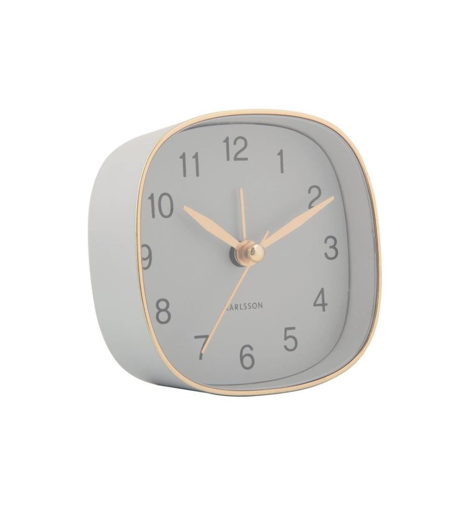 KARLSSON - Réveil classique Travel Square Mouse grey