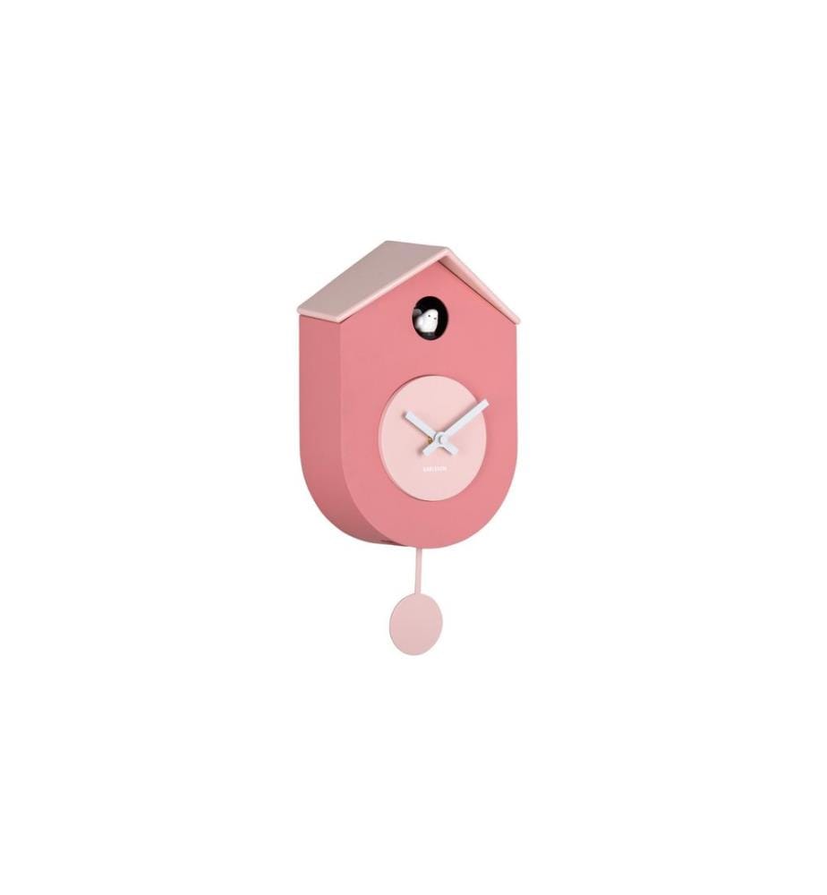 KARLSSON - Horloge murale Coucou Grato 17.5 x 33.2, Tan rose/Soft pink