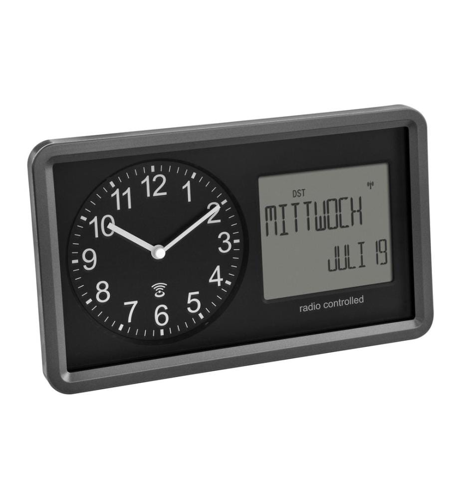 TFA DOSTMANN - Horloge de bureau Noir