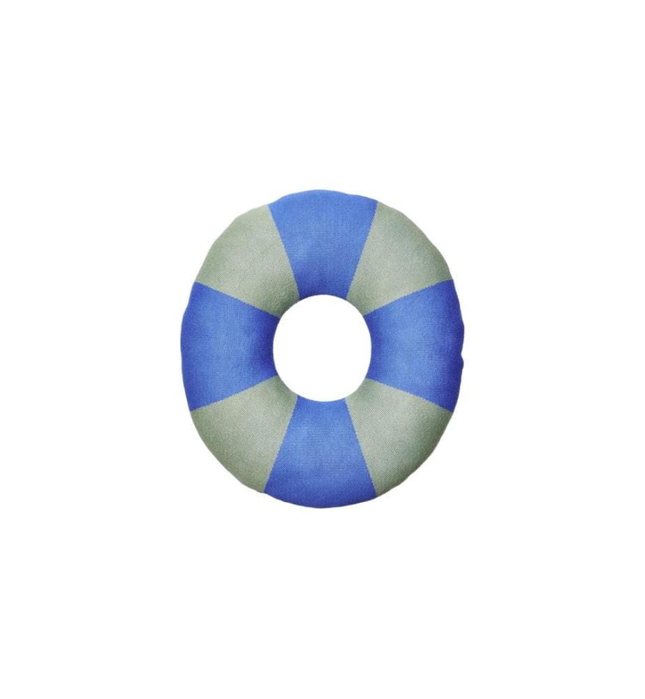 CHIC MIC - Coussin en coton tricoté Donut 50 x 50 cm, Blueberry