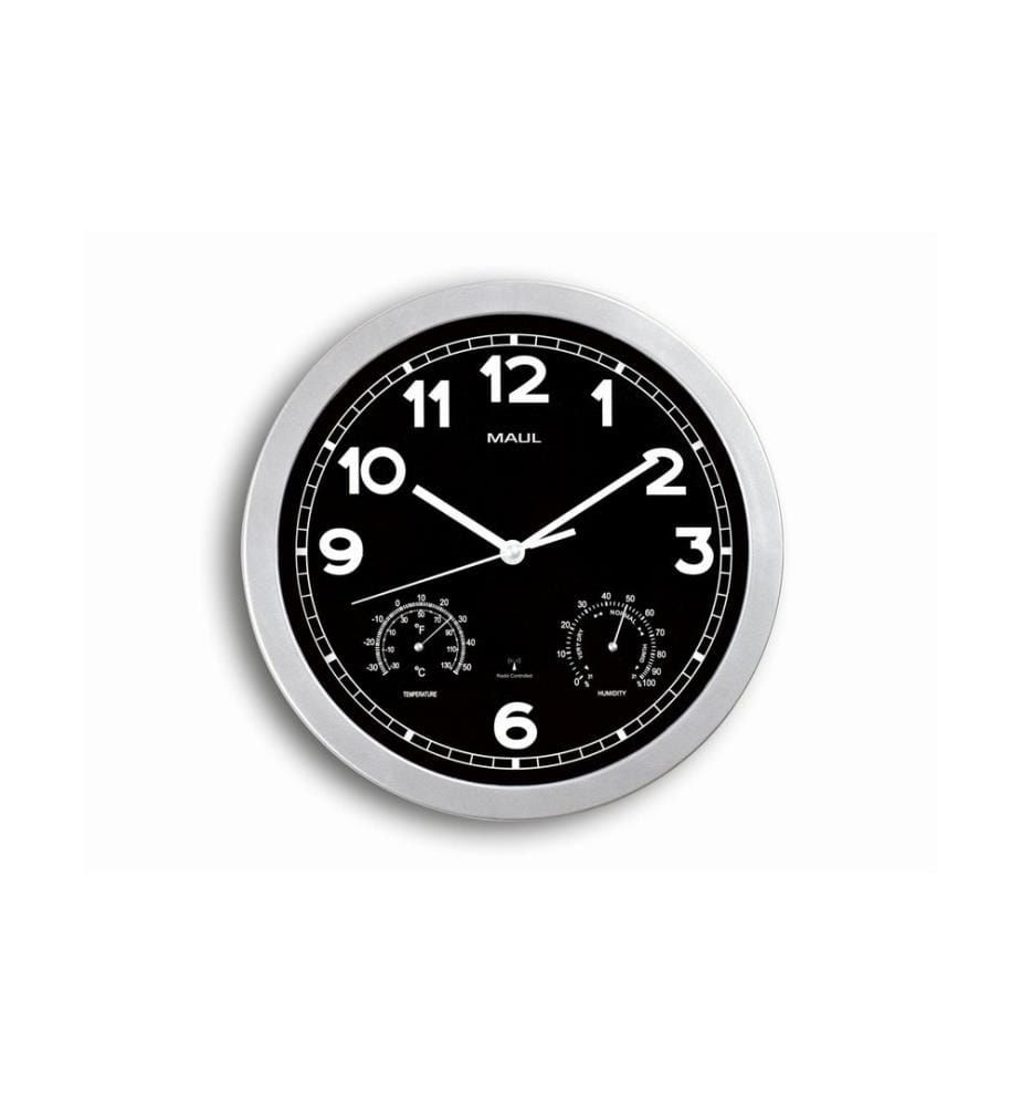 MAUL - Horloge murale MAUL -drive Ø 30 cm Noir/Argenté