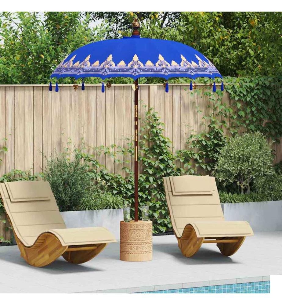 vidaXL Parasol balinais Bleu 185 x 185 x 260 cm