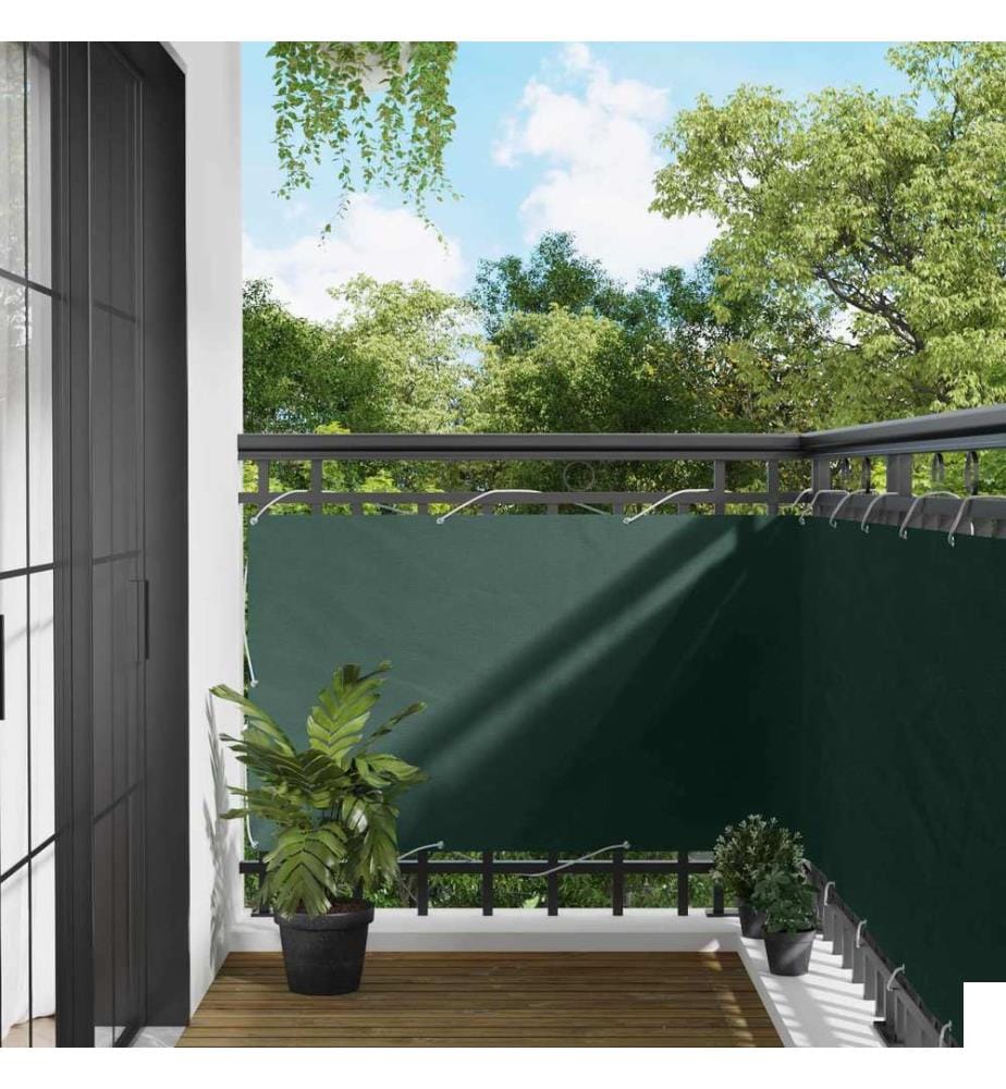 vidaXL Écran de balcon Vert foncé 100 x 800 cm Tissu Oxford