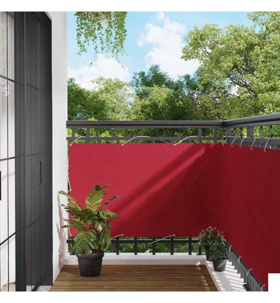 vidaXL Écran de balcon Rouge 90 x 200 cm Tissu Oxford