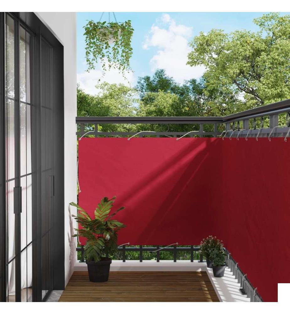 vidaXL Écran de balcon Rouge 110 x 300 cm Tissu Oxford