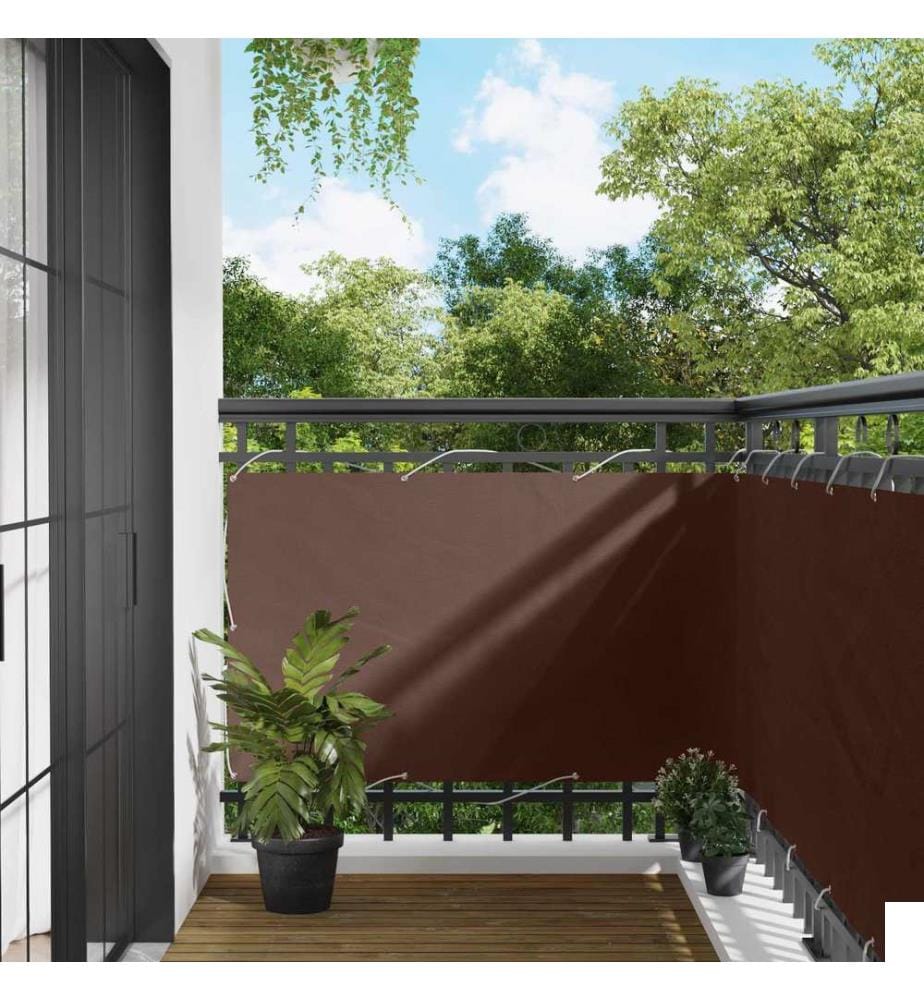 vidaXL Écran de balcon Marron 100 x 800 cm Tissu Oxford