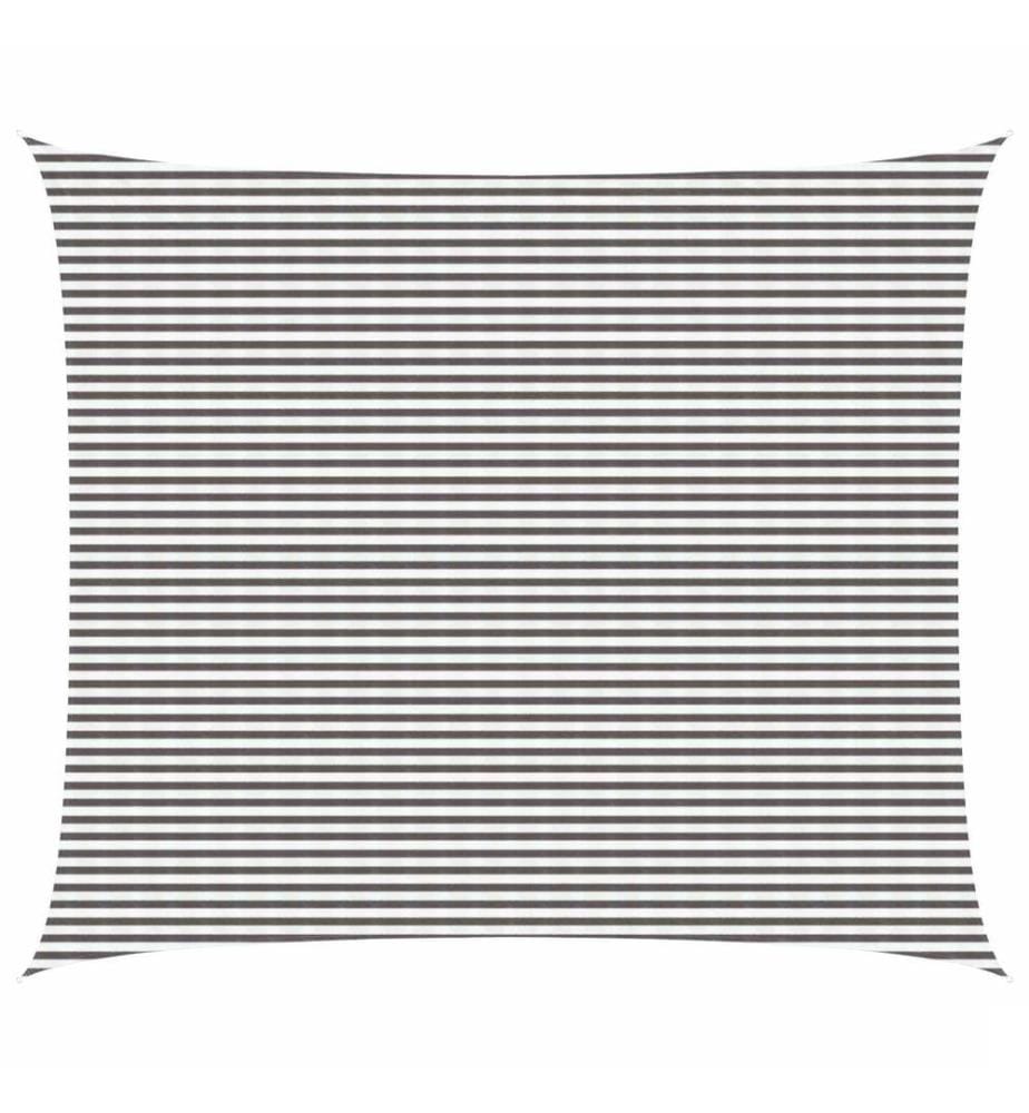 vidaXL Voile d'ombre Gris clair et blanc 6 x 8 m HDPE