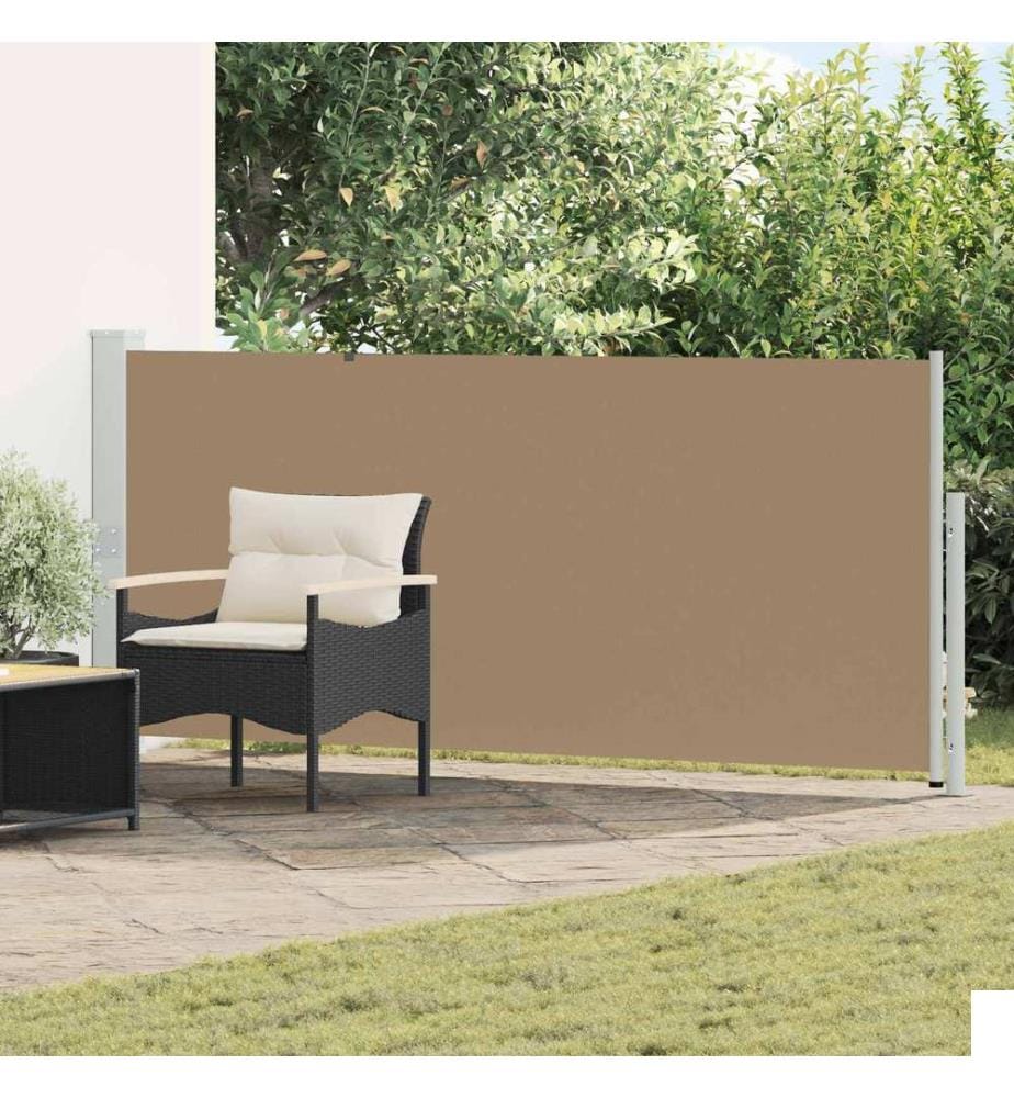 vidaXL Store latéral rétractable 100% polyester fer acier
