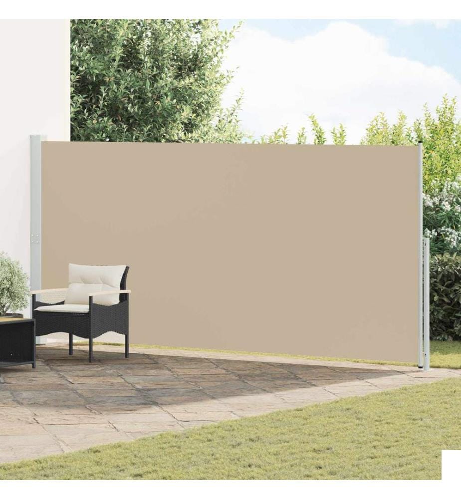 vidaXL Store latéral rétractable Beige 600 x 200 cm Polyester