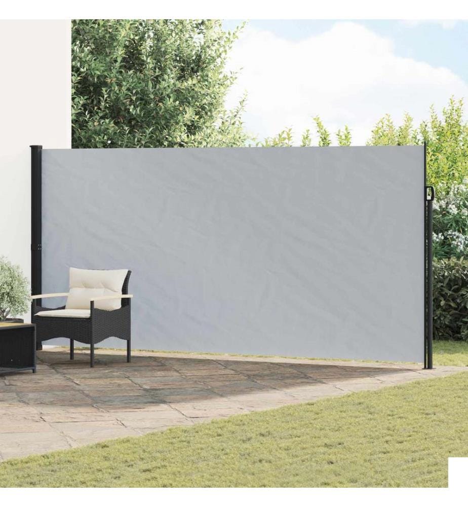 vidaXL Store latéral rétractable Gris 300 x 200 cm Polyester