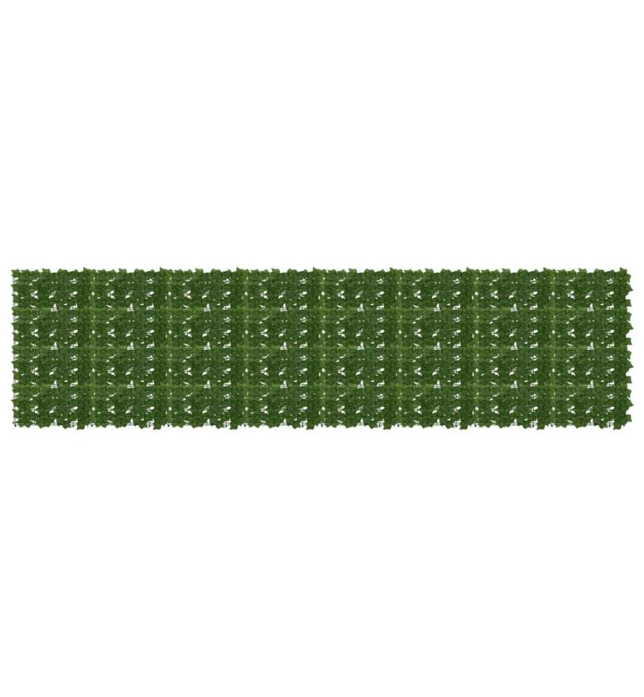 vidaXL Écran de balcon avec feuilles Vert 400 x 100 cm