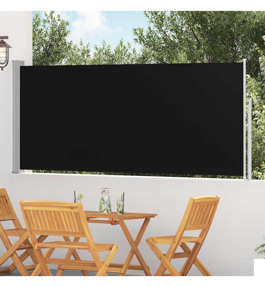 vidaXL Auvent latéral rétractable 120 x 300 cm Noir