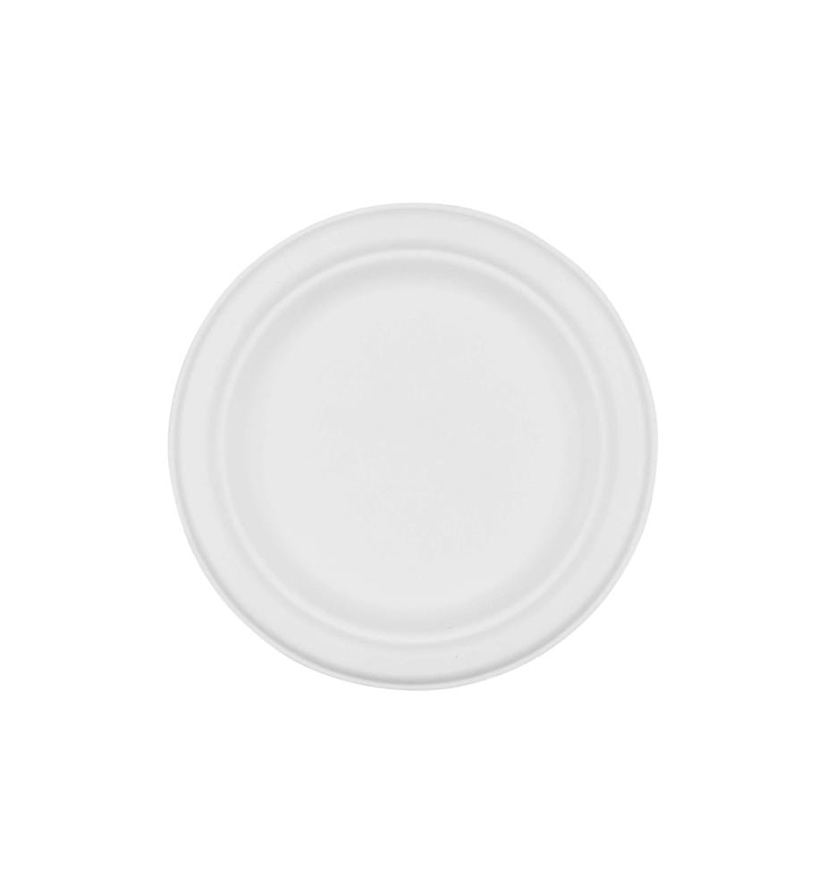 FURBER - Assiettes jetables Ø 17.5 cm, 50 pièces, blanc