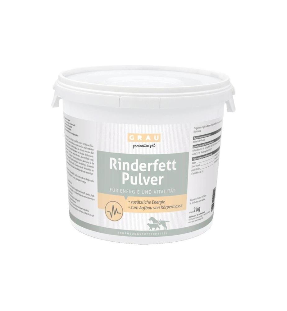 Grau - Supplément alimentaire pour chiens Graisse de buf en poudre, 2 kg