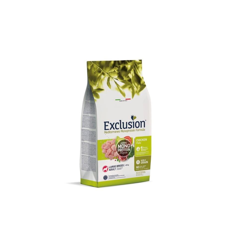 Exclusion - Alimentation sèche Adult Large Chicken, 12 kg