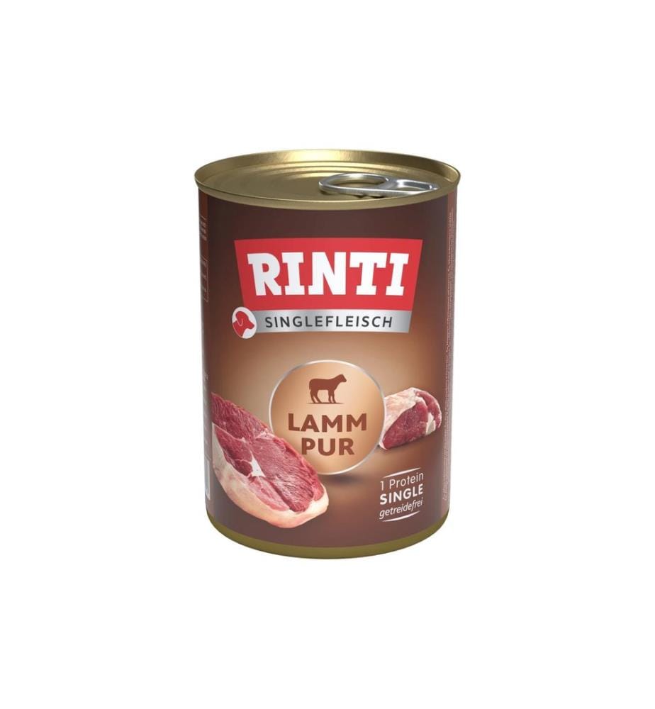 Rinti - Alimentation humide Singlefleisch Boîte Agneau Pur, 400 g