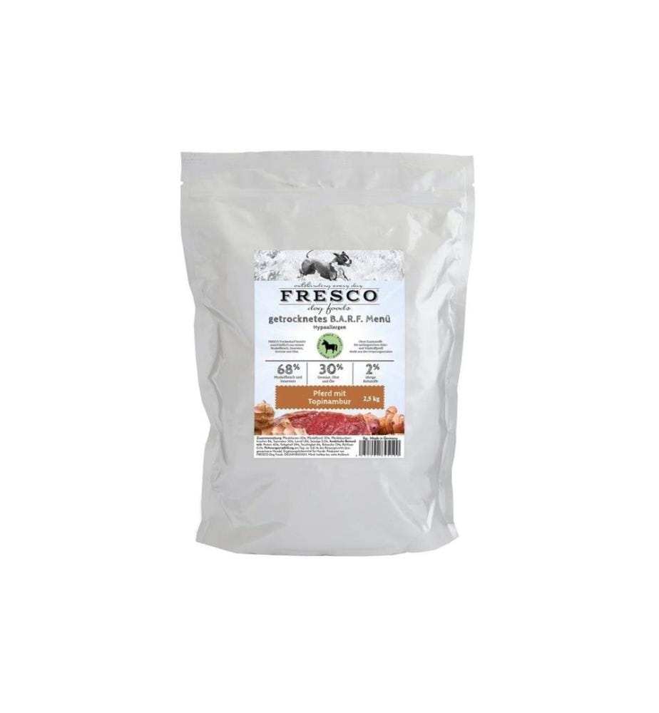 FRESCO - Alimentation sèche Menu hypoallergénique cheval avec topinambour, 2,5 kg