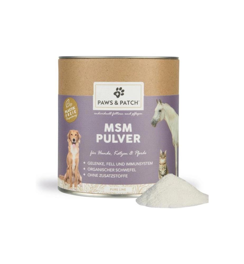 Paws & Patch - Supplément alimentaire pour chiens Poudre de MSM 500 g