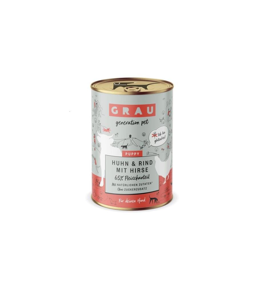 Grau - Alimentation humide Puppy  Poulet, buf et millet 400 g