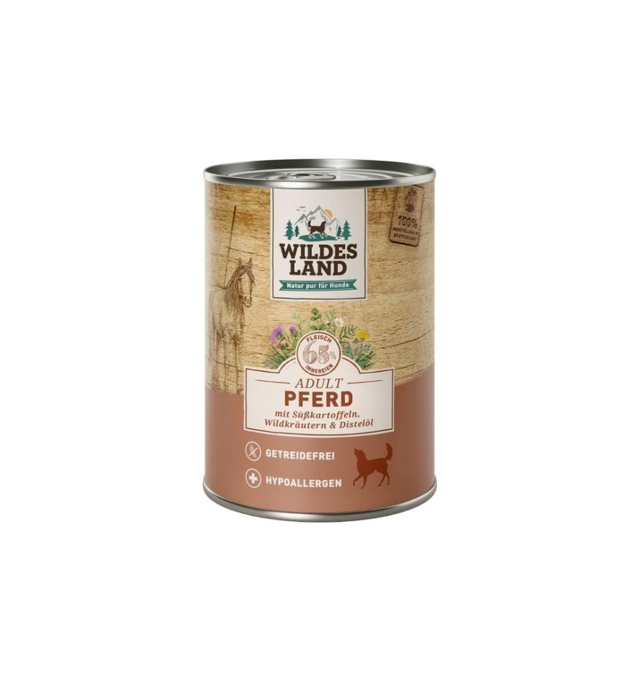 WILDES LAND - Alimentation humide Cheval avec patates douces et herbes sauvages 400 g