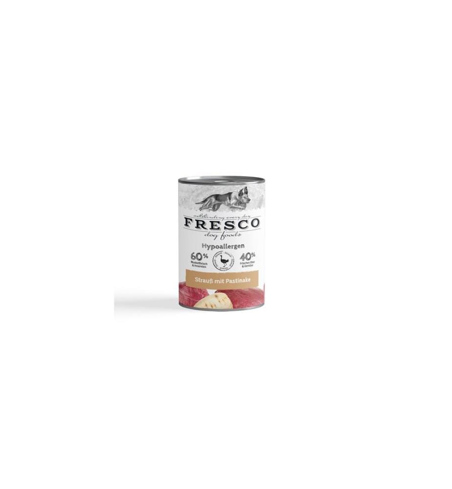 FRESCO - Alimentation humide Autruche hypoallergénique 400 g