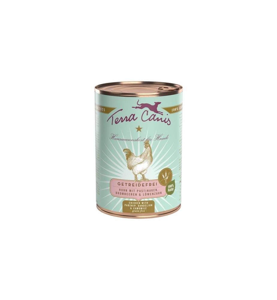 Terra Canis - Alimentation humide Menu sans grain avec poulet, 400 g