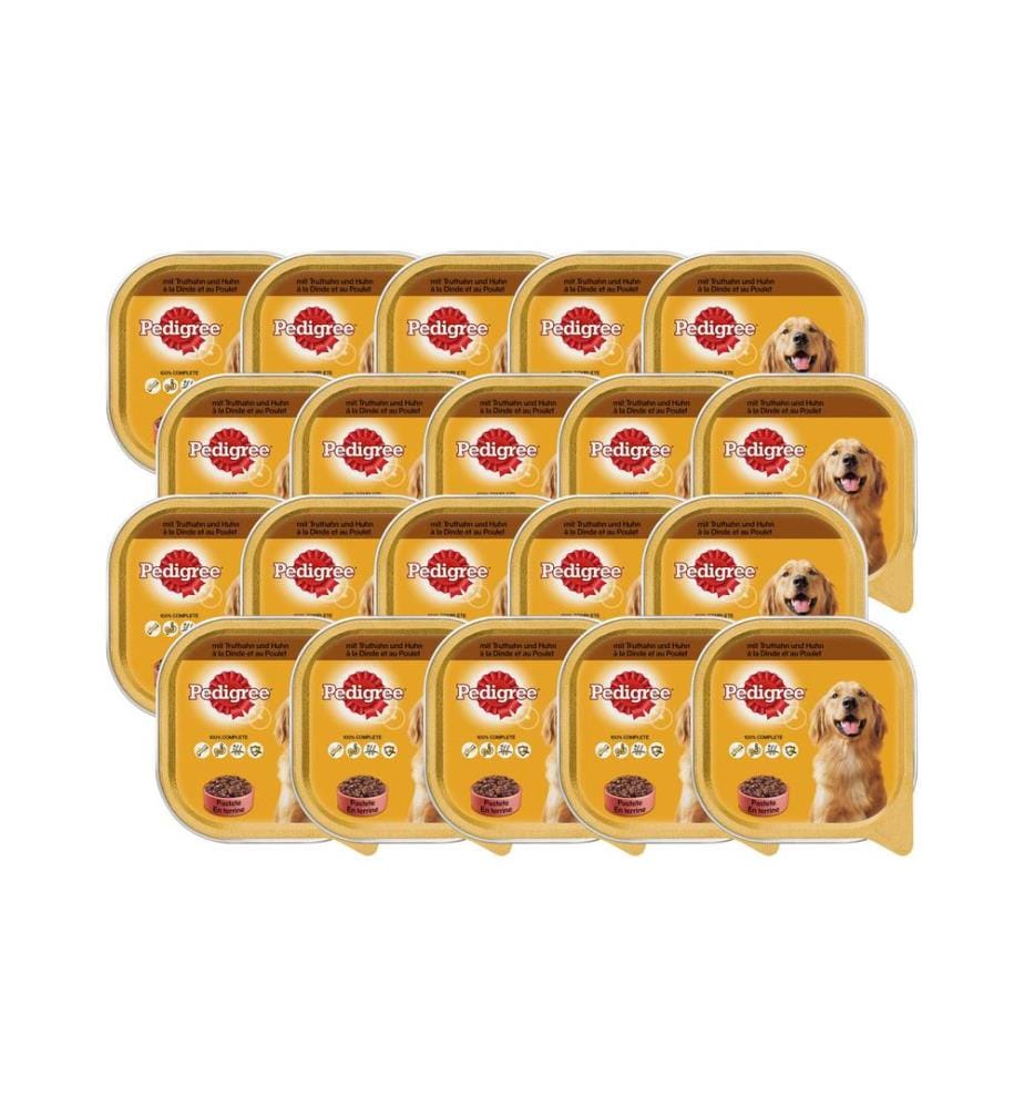 PEDIGREE - Alimentation humide Adulte avec dinde et poulet, 20 x 300 g