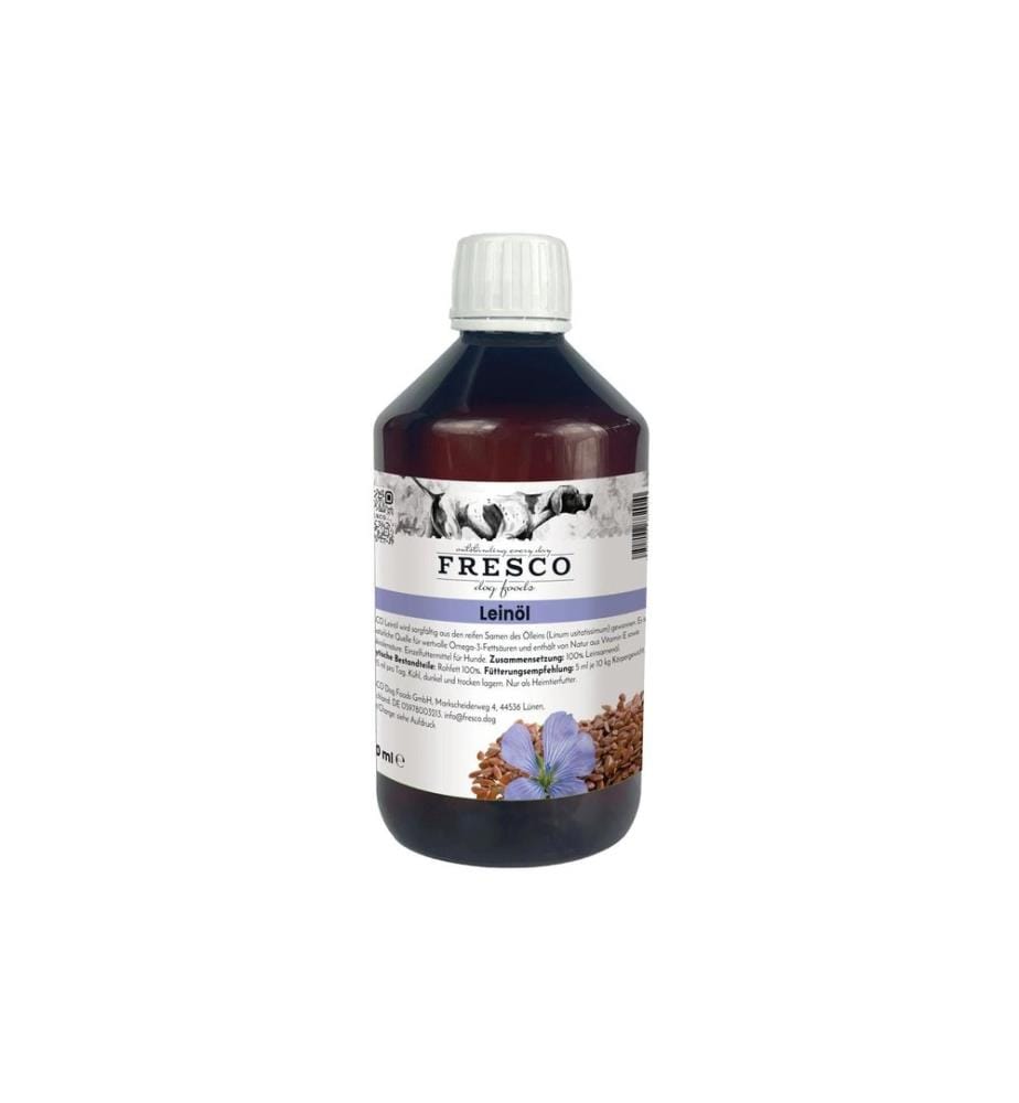 FRESCO Supplément alimentaire pour chiens Huile de graines de lin 500 ml