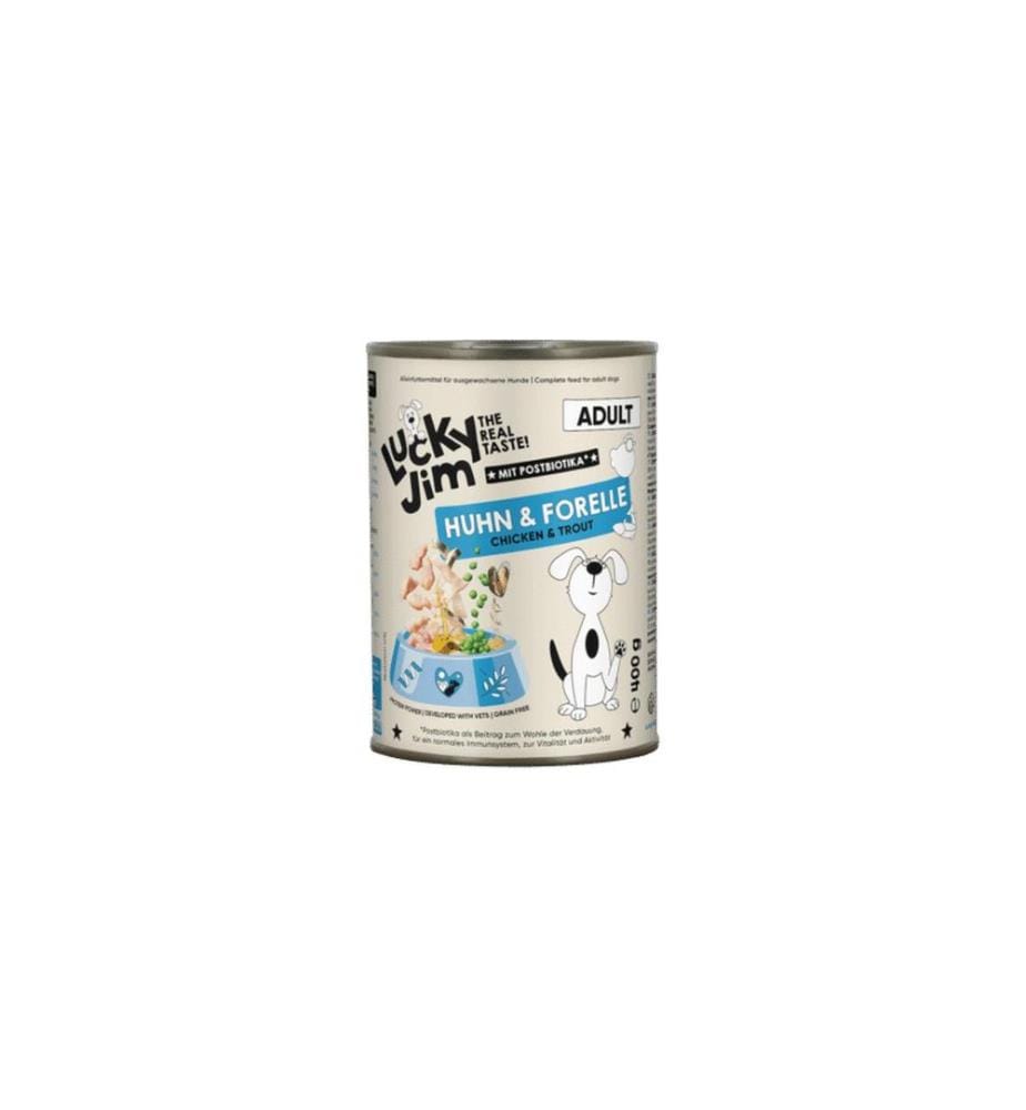 Lucky Jim Nourriture humide Adult Poulet et truite 400g