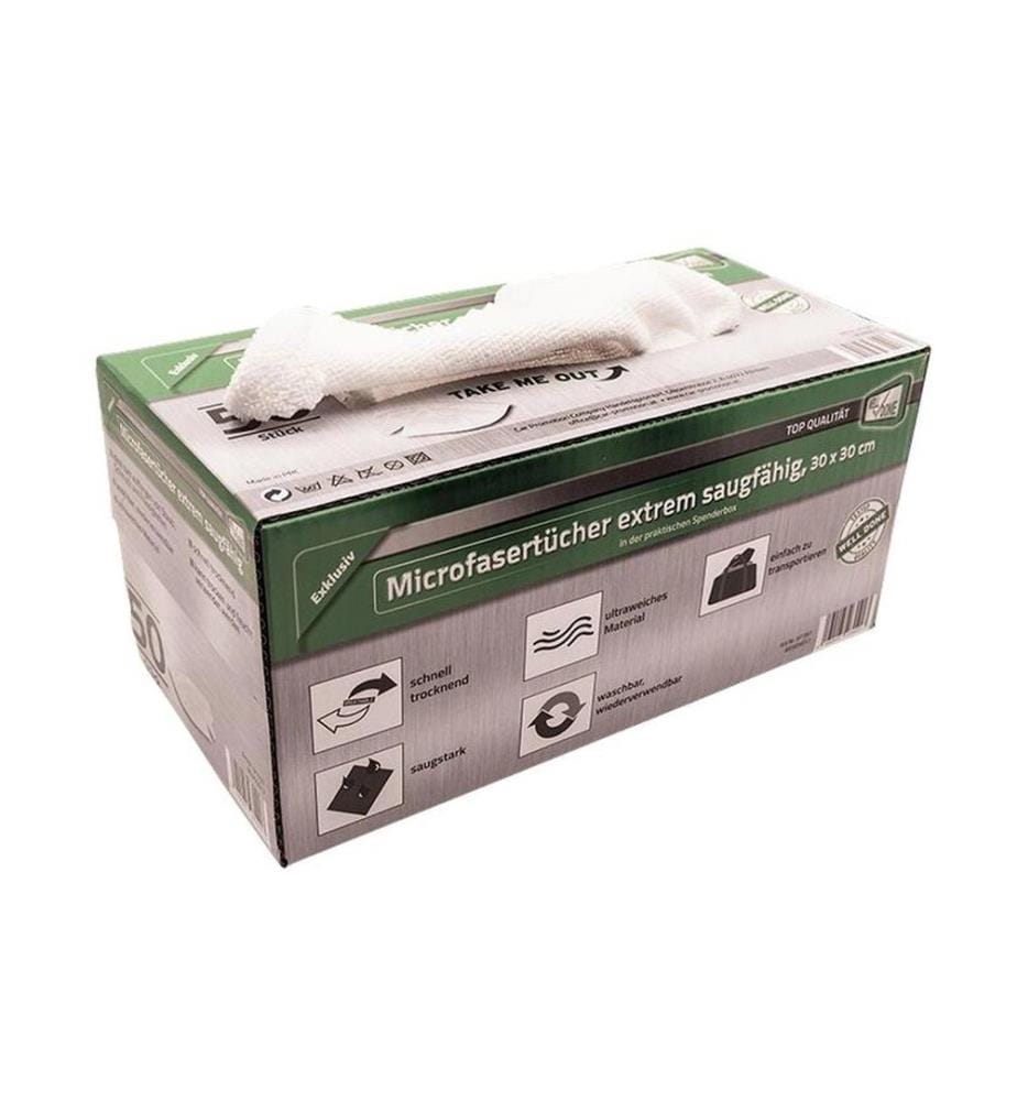 CPC - Chiffon microfibre, 30 × 30 cm, boîte distributrice à 50 pièces